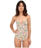 Lauren Ralph Lauren - Colorful Paisley Ring Strapless One-piece W/ Slimming Fit Removable Cup