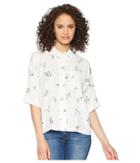 Vince Camuto - Delicate Floral Ditsy Button Down Dolman Blouse