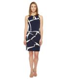 Ivanka Trump - Printed Matte Jersey With Hardware Chain
