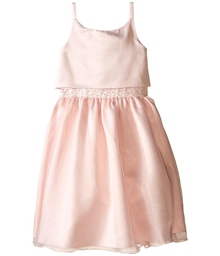 Us Angels - Sleeveless Satin Popver Bodice W/ Beaded Wasit Full Skirt