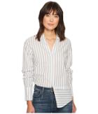 Paige - Tennnessee Top In Papyrus/china Blue Banker Stripe