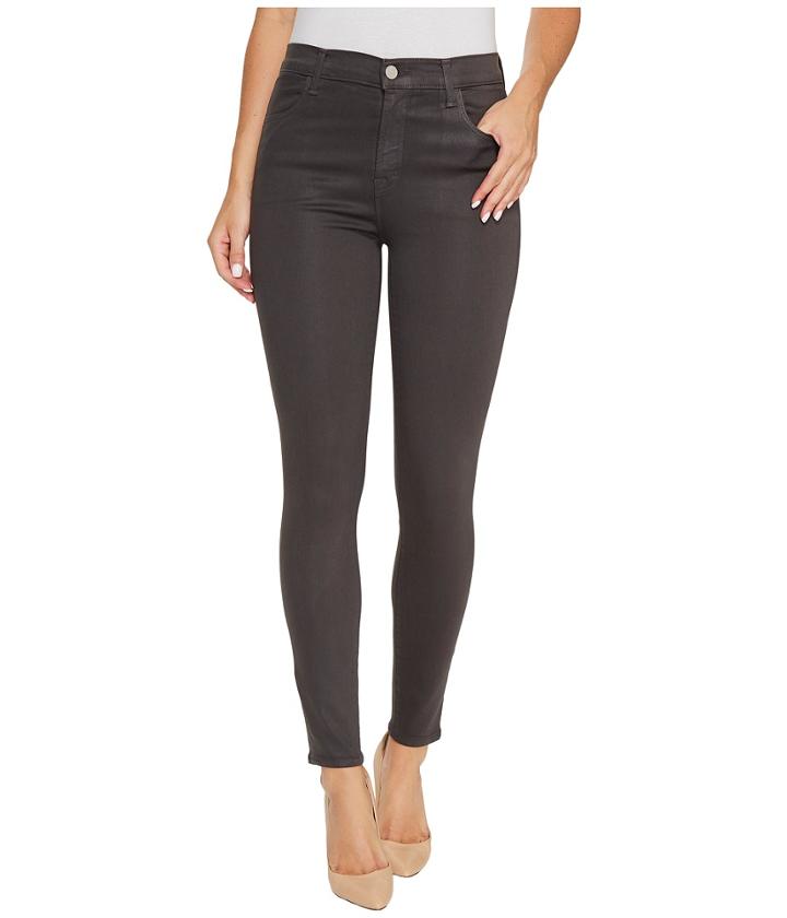 J Brand - Alana High-rise Crop Skinny In Light Coated Chrome