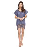 San Diego Hat Company - Bst1705 Cotton Tunic W/ Fringe Hem