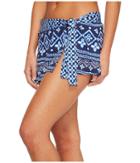 Tommy Bahama - Indigo Cowrie Skirted Hipster Bikini Bottom