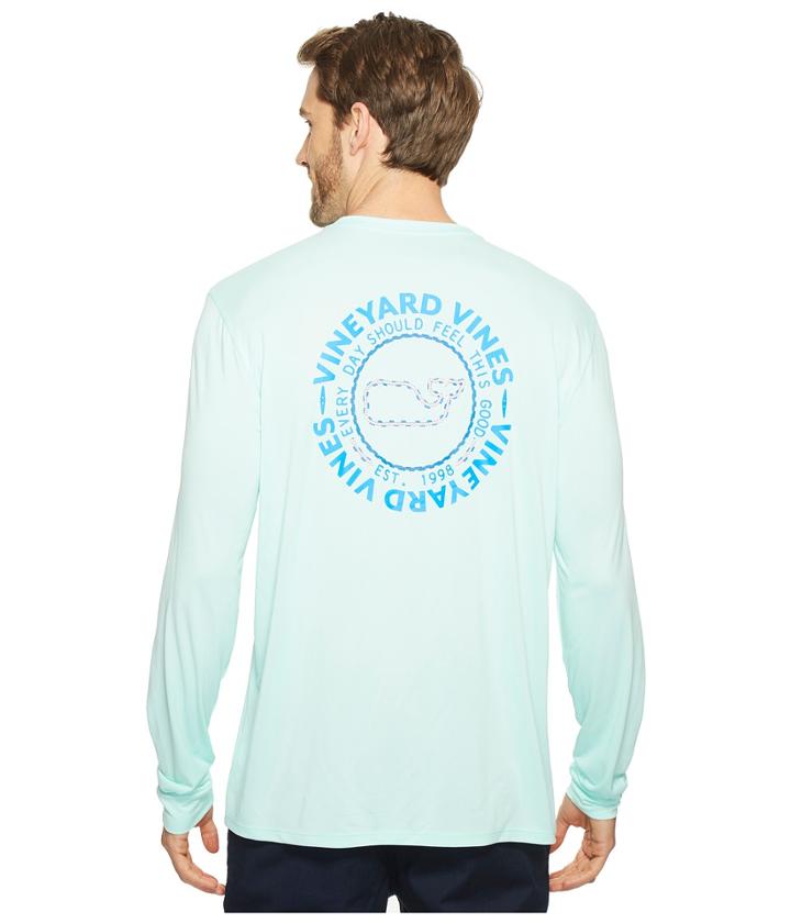Vineyard Vines - Long Sleeve Sail Rope Whale Dot Performance T-shirt