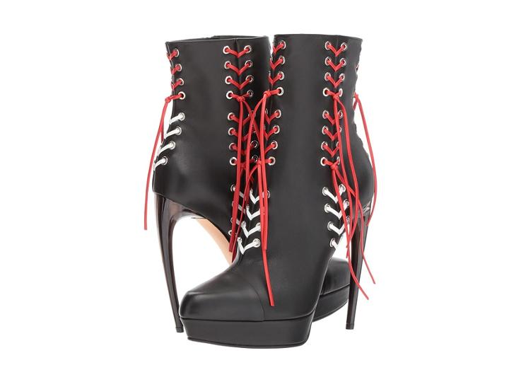 Alexander Mcqueen - Leather Braided Lace Boot