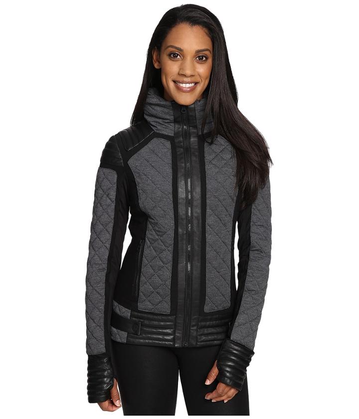 Blanc Noir - Mesh Inset Moto Puffer