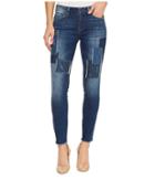 Mavi Jeans - Adriana Mid-rise Skinny Ankle Jeans In Indigo Patched Vintage