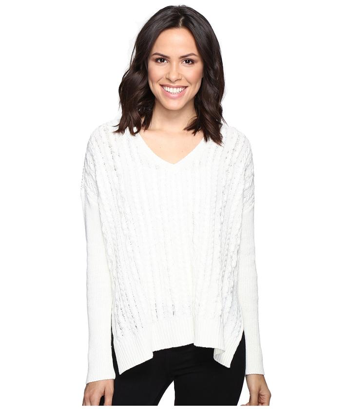 Michael Stars - Alpine Knit V-neck Cable Knit Sweater