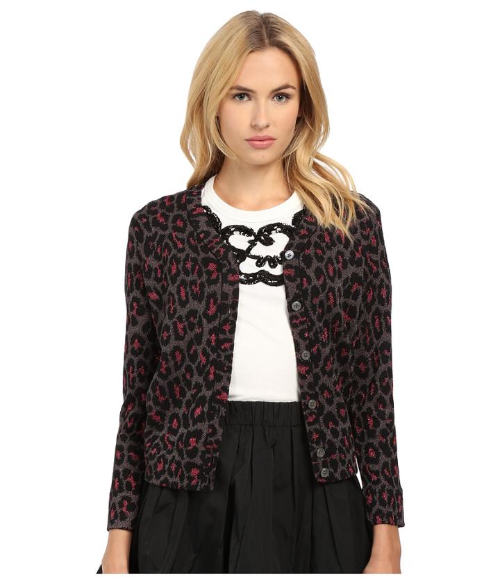Marc By Marc Jacobs - Leopard Lurex Jacquard Cardigan