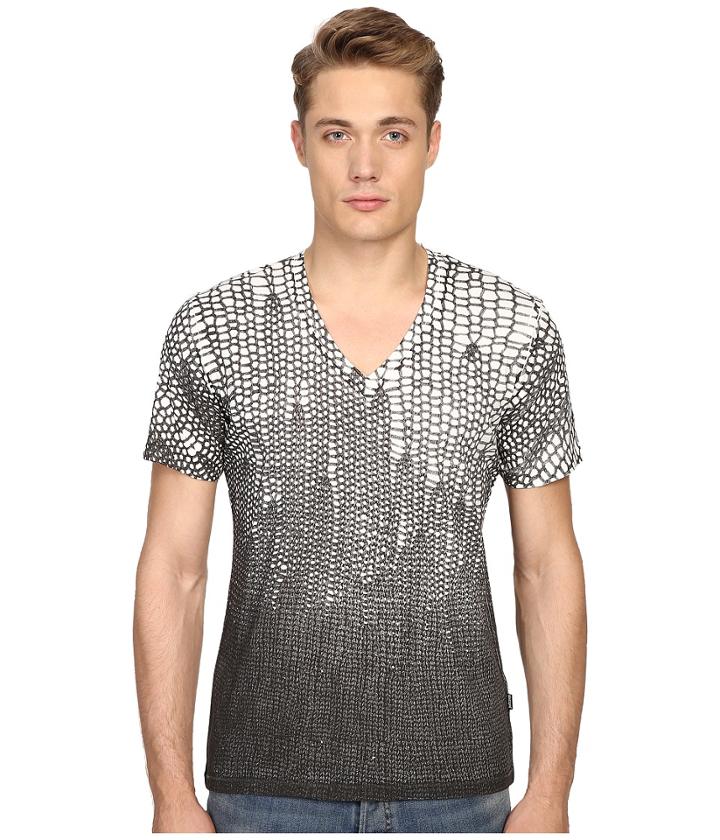 Just Cavalli - Slim Fit Scale V-neck T-shirt