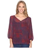Stetson - Native Patchwork V-neck Blouse