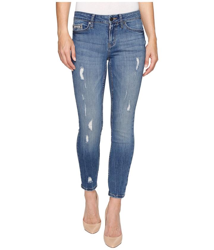 Calvin Klein Jeans - Ankle Skinny Jeans In Ocean Destructed Wash