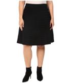Calvin Klein Plus - Plus Size Skirt W/ Ribbed Stripe