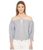 Rebecca Taylor - Off The Shoulder Yarn-dye Stripe Top