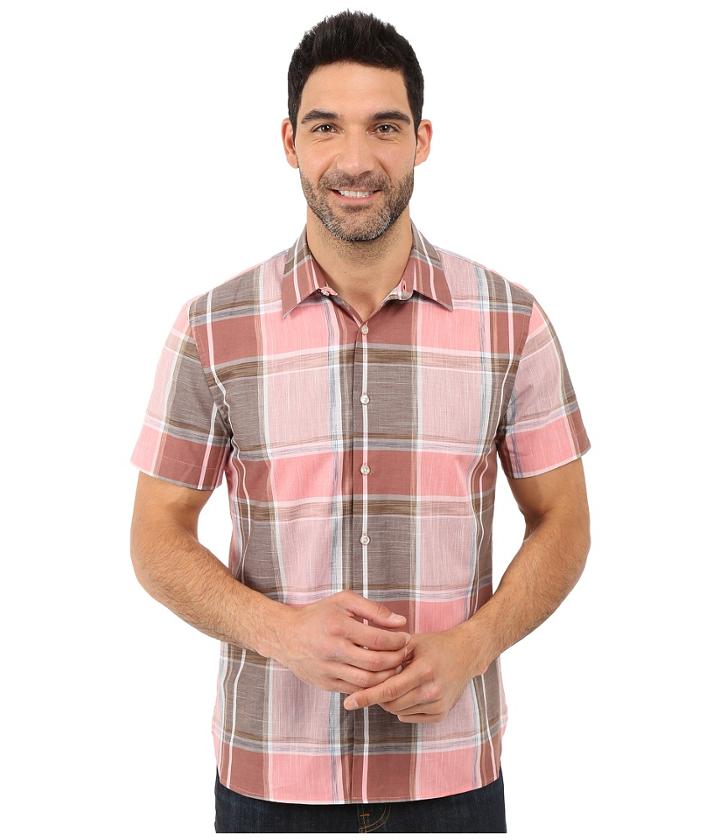 Perry Ellis - Large Chambray Plaid Shirt
