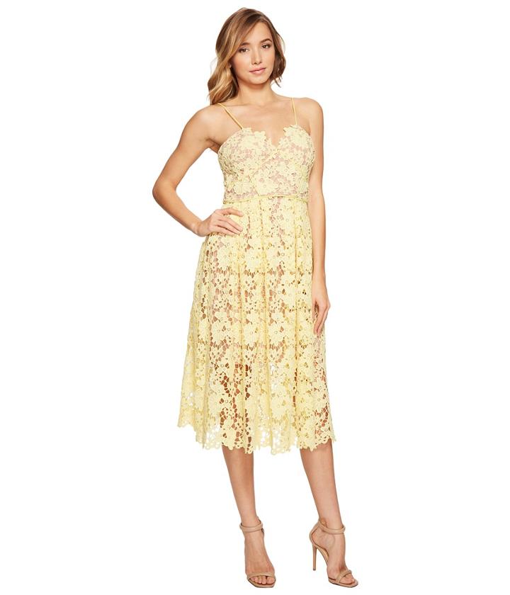 Donna Morgan - Chemical Lace Spaghetti Strap Midi