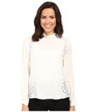 Rebecca Taylor - Long Sleeve Georgette Lace Top