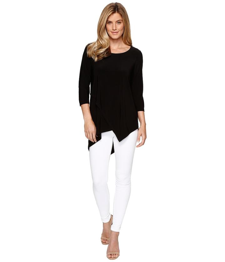 Tribal - Travel Pack And Go Jersey 3/4 Sleeve Asymmetrical Tunic