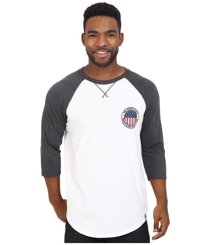 The North Face - 3/4 Sleeve Usa Baseball Tee