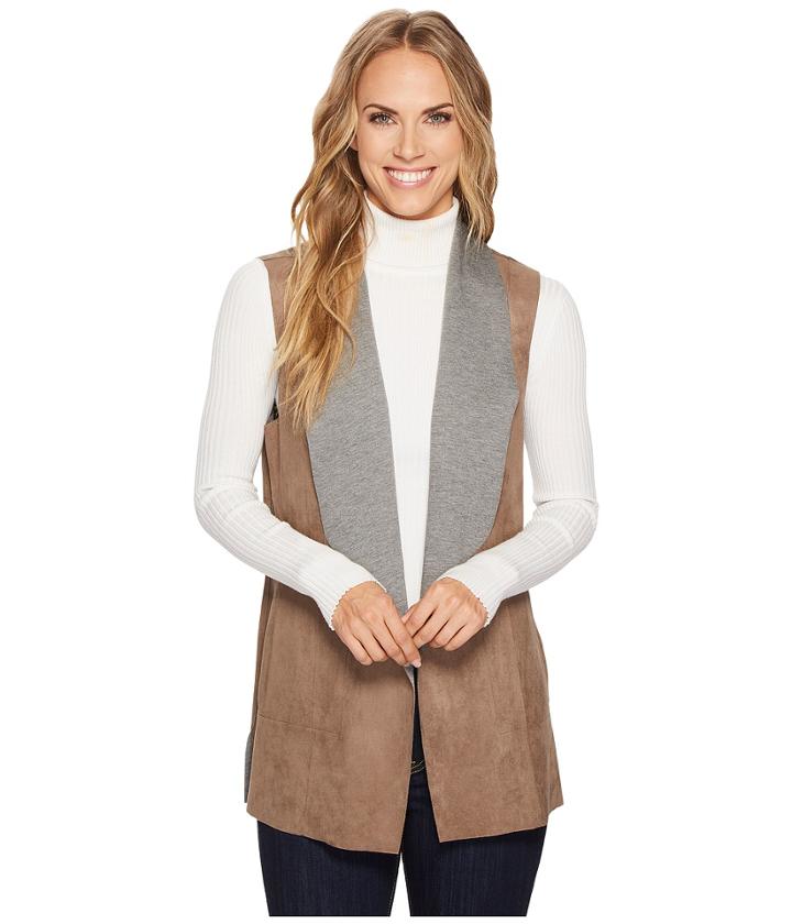 Tribal - Bonded Suede Sleeveless Reversible Vest