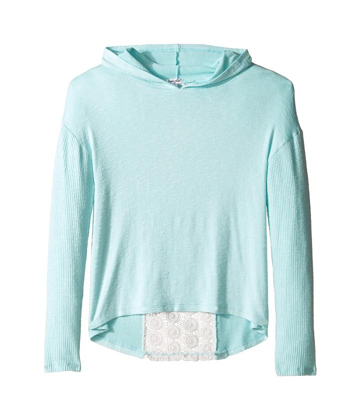 Splendid Littles - Long Sleeve Hoodie With Lace Back
