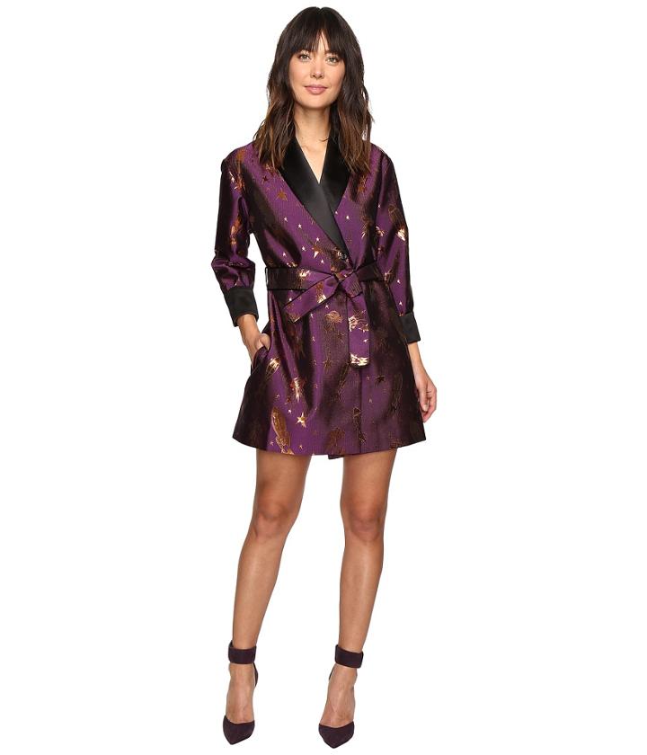 House Of Holland - Spaceship Jacquard Wrap Dress