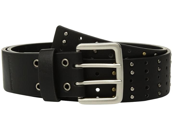Calvin Klein - Flat Strap Belt W/ Multi Finish Studs
