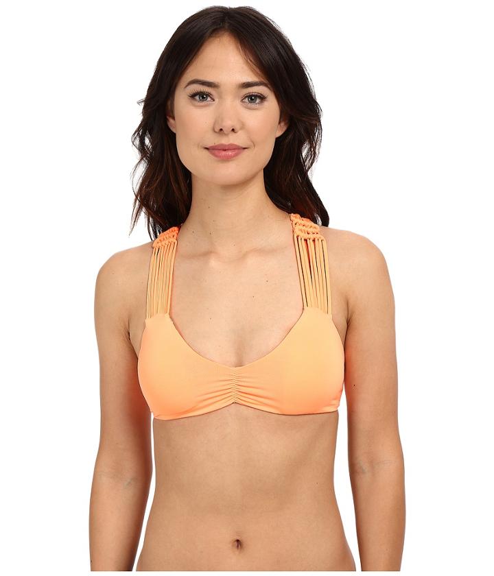 Maaji - Cantaloupe Railway Top With Soft Cups