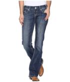 Rock And Roll Cowgirl - Low Rise Bootcut In Medium Vintage W0-8462