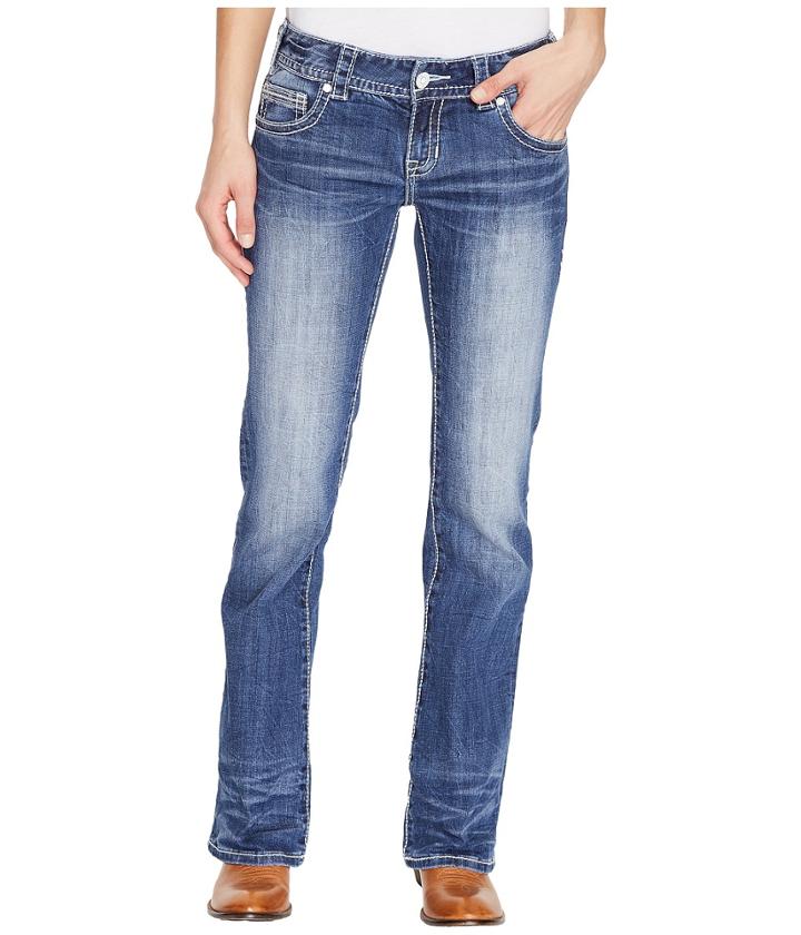 Rock And Roll Cowgirl - Riding Bootcut In Dark Vintage W7-1399