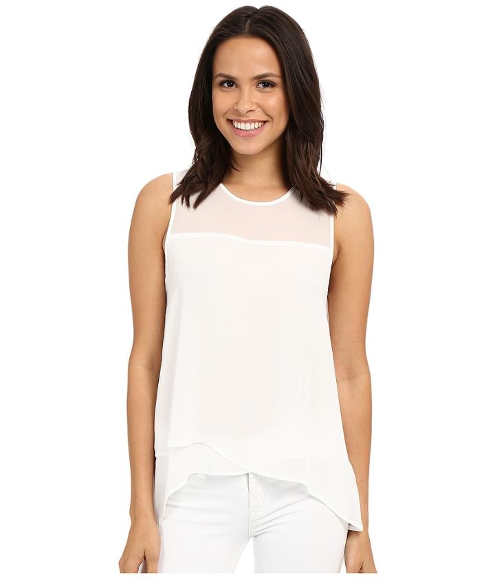 Vince Camuto - Sleeveless Blouse W/ Layered Asymmetrical Hem
