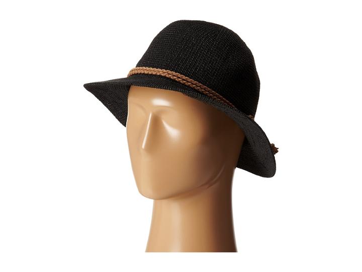 San Diego Hat Company Pbf6162 Woven Paper Fedora W/ Suede Braided Trim