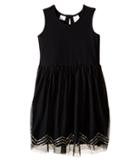 Kardashian Kids - Knit Dress W/ Tulle Skirt Chevron Sequin Trim