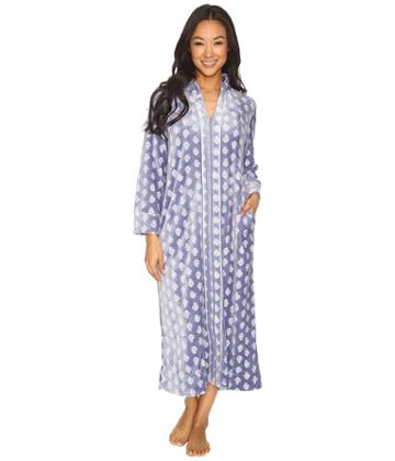 Carole Hochman - Petite Velour Zip Robe