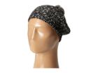 Hat Attack - Tweed Knit Beret With Pom