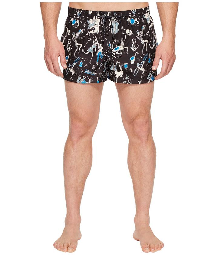 Dolce &amp; Gabbana - Jazz Print Mid Cut Swim Shorts