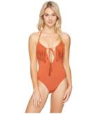 Seafolly - Coastal Fringe Deep V Maillot