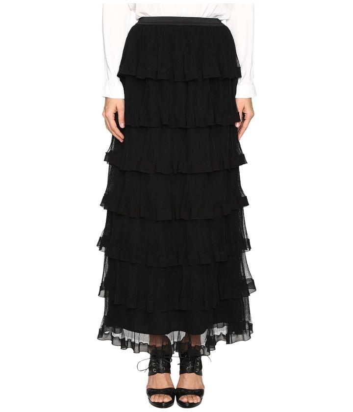 Red Valentino - Silk Georgette With Tulle Skirt