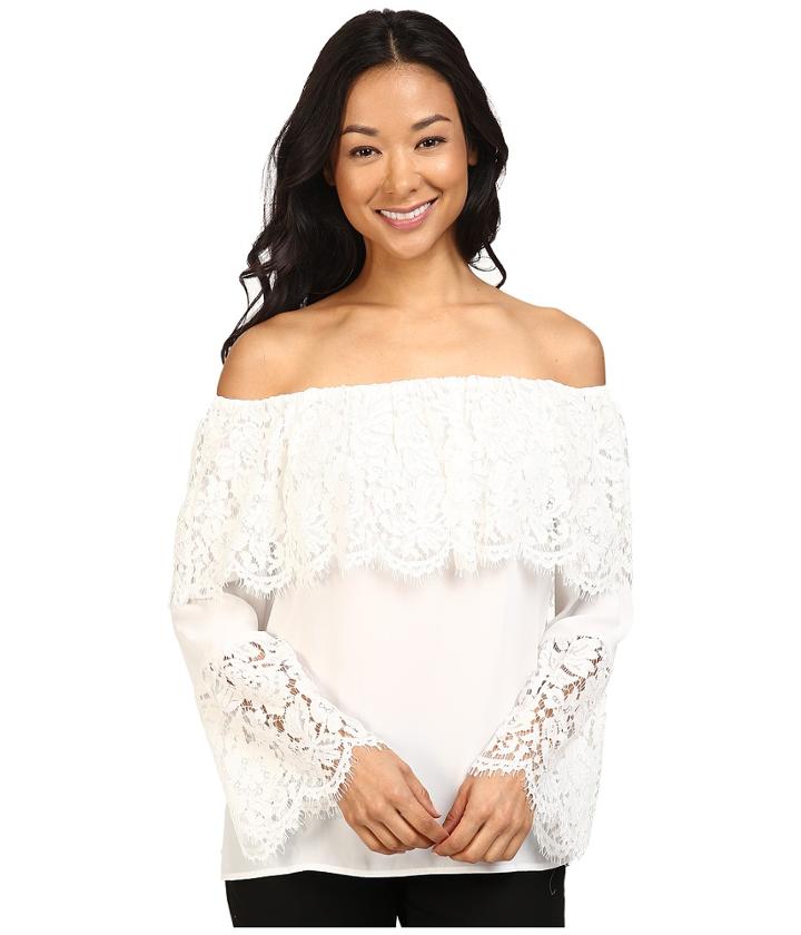 Vince Camuto - Lace Bell Sleeve Off Shoulder Blouse