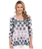 Nally &amp; Millie - Patchwork Ribbed Tunic