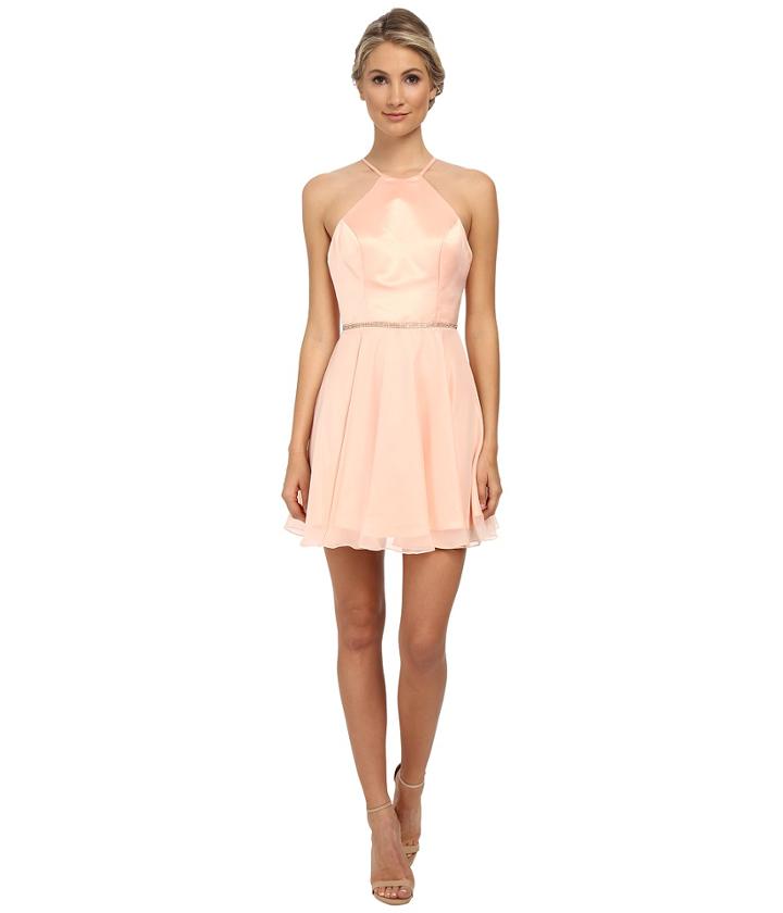 Faviana - Heavy Satin Halter Dress W/ Rhinestone 7652