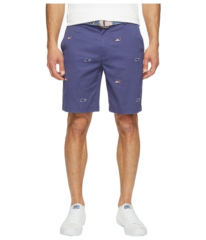 Vineyard Vines - 9 Flag Whale Embroidered Breaker Shorts