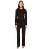 Else - Chevron Cashmere Blend Polo Collar Jumpsuit