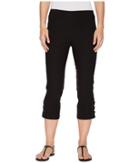 Tribal - Stretch Bengaline 22 Pull-on Flatten It Capris With Lace-up Detail