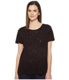 Michael Stars - Ripped Textured Jersey Short Sleeve Crew Neck