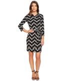 Donna Morgan - 3/4 Sleeve Jersey Shirtdress