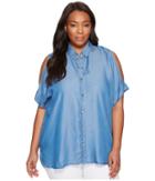 Michael Michael Kors - Plus Size Tencel Cold Shoulder Top