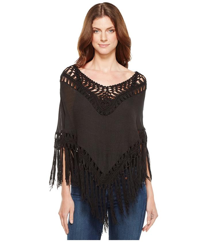 Steve Madden - Crochet Woven Combo Poncho