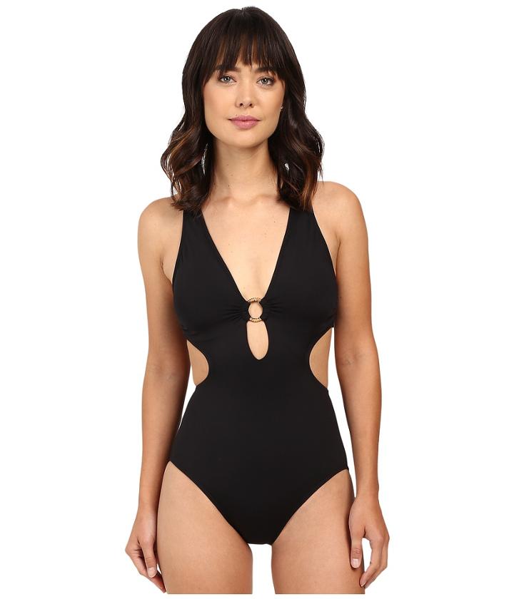 Lauren Ralph Lauren - Beach Club Solid Cut Away One-piece